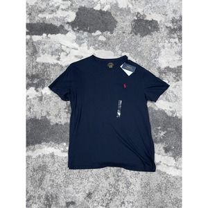 Polo Ralph Lauren Dress T-Shirt Navy Blue & Red Large Men's